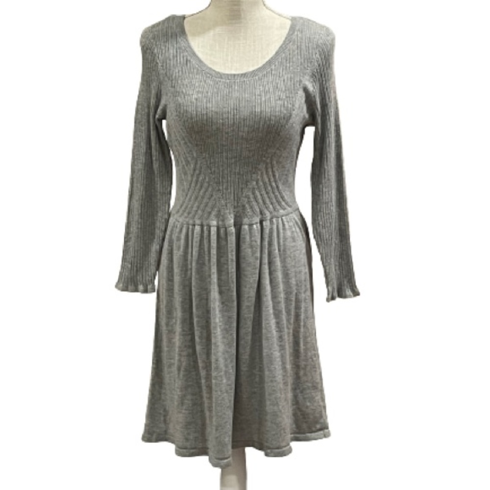 American Eagle Outfitters Gray Sweater Dress Knit Detail Size Large